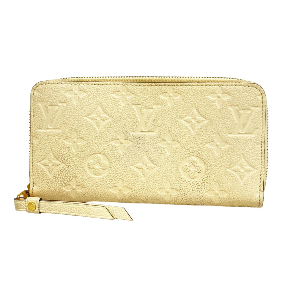 Louis Vuitton Monogram Empreinte Zippy Wallet M82212 Cream Women's Long